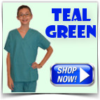 Teal Green Kids Scrubs